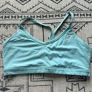 Gymshark Vneck Training Sports Bra - Light Blue